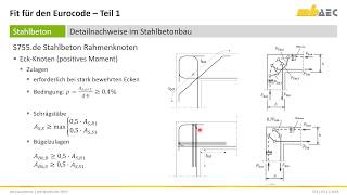 Fit für den Eurocode  Teil 1 StahlbetonDetailnachweise [upl. by Oinota]