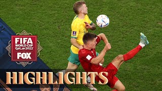 Australia vs Denmark Highlights  2022 FIFA World Cup [upl. by Alaikim]