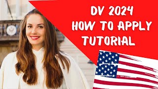 dv visa lottery 2024  How to apply TUTORIAL [upl. by Nilorac]