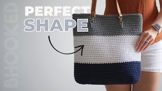 How to crochet a bag with PERFECT shape [upl. by Marcel79]