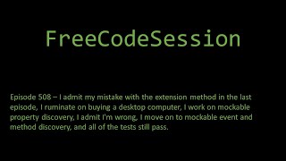 FreeCodeSession  Episode 508 [upl. by Isus]