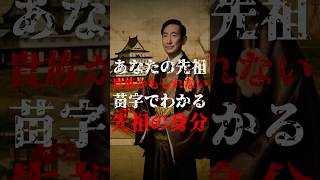 あなたの先祖は、貴族かもしれない、苗字でわかる先祖の身分 [upl. by Noyr]