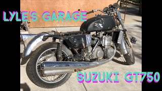 1974 Suzuki GT750 restoration episode 1 [upl. by Aremus]