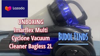 Lazada Finds  UNBOXING IMARFLEX MULTI CYCLONE VACUUM CLEANER BAGLESS 2L [upl. by Asiar]