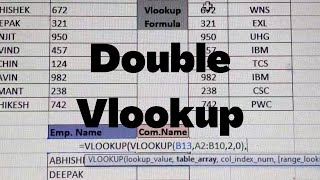 Double Vlookup in excel use multiple Vlookups together Nested vlookups shorts excelhindi [upl. by Ferrick]