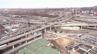 Survol du projet Turcot Avril 2017 [upl. by Anaek]