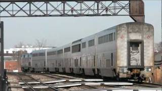 Trains at Joliet Union Station  UD Tower 270112 BNSF NS Metra amp Amtrak [upl. by Gaves]