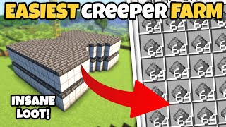 EASIEST Minecraft CREEPER Farm Tutorial 121  2000 Gunpowder PH [upl. by Esserac]