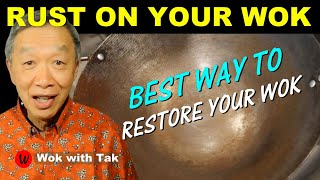 How to rescue a RUSTED CARBON STEEL WOK and make it like new again [upl. by Asusej159]