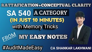 SA 540 in 10 Minutes with Memory Tricks I Sure shot Exemption I CA Final amp Inter Audit [upl. by Dadirac]