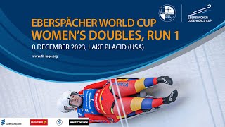 RELIVE  Womens Doubles Run 1  EBERSPÄCHER Luge World Cup  Lake Placid USA [upl. by Anierdna]