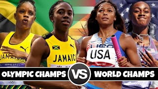 USA vs Jamaica 4x100m Final Battle  Paris Olympics 2024 [upl. by Yreffej375]