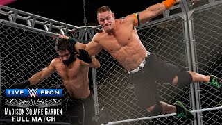 FULL MATCH  John Cena vs Seth Rollins – US Title Steel Cage Match WWE Live from MSG [upl. by Jephum811]