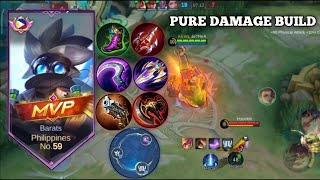 NEW META BARATS CORE  PURE DAMAGE BUILD IS TOTALLY BROKEN ON SEASON 31  MLBB🦖 [upl. by Gershom]