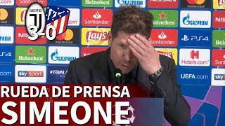 Juventus 3  Atlético 0  Rueda de prensa de Simeone  Diario AS [upl. by Dmitri]