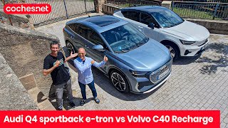 Audi Q4 Sportback etron vs Volvo C40 Recharge  Prueba  Test  Review en español  cochesnet [upl. by Marrissa]