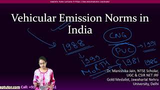 Vehicular Emissions Norms in India  UGC Environmental Science  doorsteptutorcom [upl. by Aidyl]