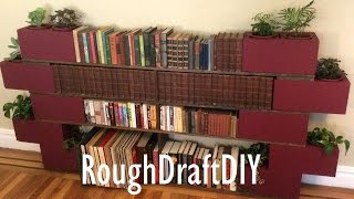 How to make a Bookshelf with no nails or screws  by RoughDraft DIY [upl. by Swor]