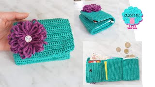 Billeteracartera a crochet  paso a paso [upl. by Jenifer]