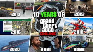 The ENTIRE Evolution of GTA Online 10 Year History [upl. by Yrrej253]