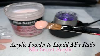 Acrylic Powder To Liquid Ratio Tutorial For Beginners [upl. by Hardner]