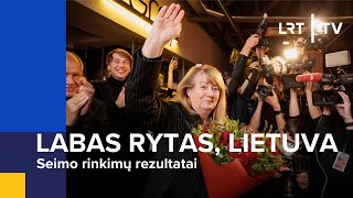 Seimo rinkimų rezultatai  Labas rytas Lietuva  20241028 [upl. by Tybie461]