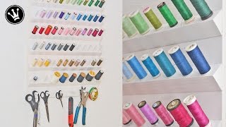 DIY  Garnrollenhalter selber machen I Organisation Arbeitszimmer und Nähecke I How to [upl. by Limaj215]