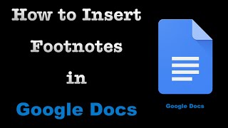 How To Insert Footnotes in Google Docs [upl. by Ottinger]