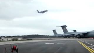 C5 take off at Westover Air Reserve Base [upl. by Yanad174]