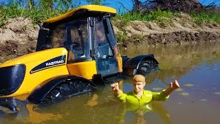 BRUDER Tractor MUD trouble JCB Fastrac ride problems [upl. by Nida707]