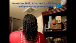 Texlax  3 month grow amp retain length check  Just For Me Texture Softener  texlaxed  texturizer [upl. by Suiradel]