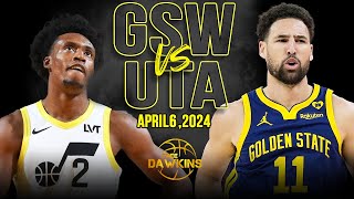 Golden State Warriors vs Utah Jazz Full Game Highlights  April 7 2024  FreeDawkins [upl. by Anileuqcaj]