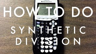 How To Do Synthetic Division on a TI84 [upl. by Morey]