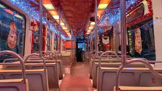 SEPTA Kawasaki Trolley decorated for the Holidays [upl. by Enirahtac417]