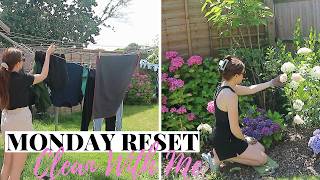 SUMMER MONDAY MOTIVATION CLEAN WITH ME UK LIVING ROOM CLEANING GARDENING amp NEW DUNELM HOME FINDS 👒 [upl. by Rubi823]