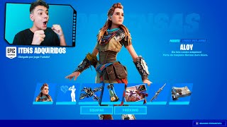 COMO PEGAR 7 ITENS GRÁTIS no Fortnite ALOY HORIZON ZERO DAWN [upl. by Nemzaj]