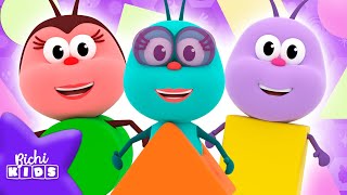 Las Formas 🟣🟩🔶 Bichikids 🐞 Canciones para niños  El Reino Infantil [upl. by Stacee983]