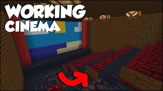 Minecraft How to make a Working Cinema easy [upl. by Llenehs]