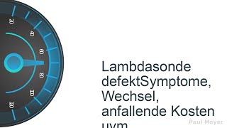 Lambdasonde defekt  Kosten » Symptome » Reparatur [upl. by Stringer]