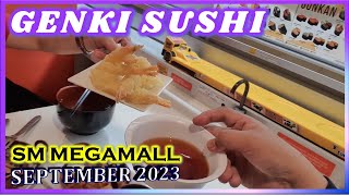 Genki Sushi  SM Megamall  Food Trip  September 2023 [upl. by Ecniuq]