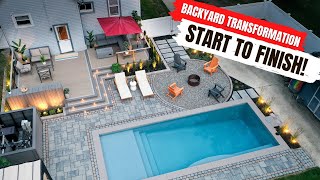 Small Backyard BIG MAKEOVER Full Build Time Lapse [upl. by Heady]