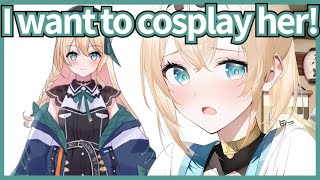 Iroha Reacts Her Suisei Cosplay Outfit 【Hololive  Eng Sub】 [upl. by Hepza]