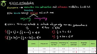 Risico introductie  economie uitleg [upl. by Ailet]