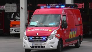 Gent  Kazerne alarm Interventie voor Signalisatiewagen  Belgian Fire Dept [upl. by Tenaej]