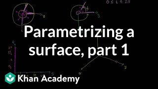 Introduction to parametrizing a surface with two parameters  Multivariable Calculus  Khan Academy [upl. by Rednaxela322]