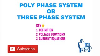 1 POLY PHASE CIRCUIT OR POLY PHASE SYSTEM OR THREE PHASE SYSTEM [upl. by Sasnett]