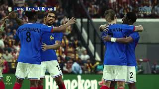 Francia vs Bélgica Goles  EUROCOPA 2024  eFootball PES 2021 [upl. by Frechette]