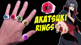 Origami Paper Akatsuki Rings  How to make paper Itachi Ring  Naruto [upl. by Tecil]