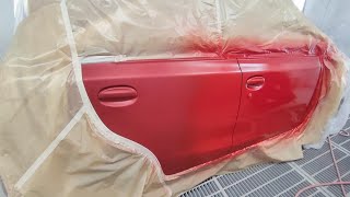 car 🚘painting Toyota liva door paintingred 🔴color painting process [upl. by Korie]