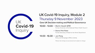 UK Covid19 Inquiry  Module 2 Hearing PM  9 November 2023 [upl. by Attolrahc]